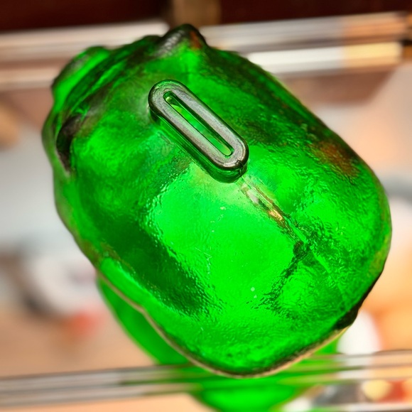 Vintage Anchor Hocking Green Depression Glass Piggy Bank - Picture 5 of 9